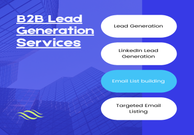 I will provide b2b lead generation and targeted email list building