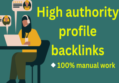I will provide 30 manual profile backlinks high 60+DA to 80+ DA