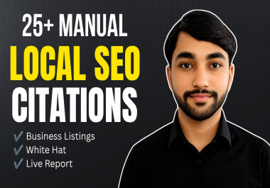 I will create 25 local SEO citations and business listings