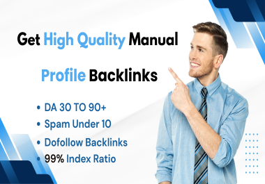 i will build high da 100 manual profile contextual backlinks service