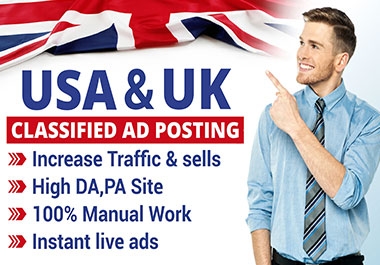 Build 50 ads on local USA and UK top classified ad posting sites
