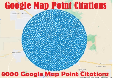 8000 google map point citations for local business seo