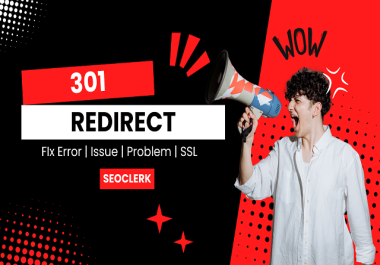 301 Redirect Setup or Fix Errors or Issues or Problem