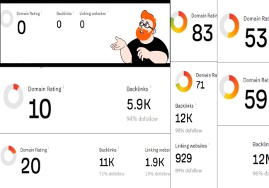 I will increase Ahrefs Domain Rating of your site