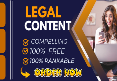 I will write legal blogs and articles for your law firm