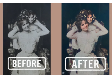 professionally color grade and restore old photos