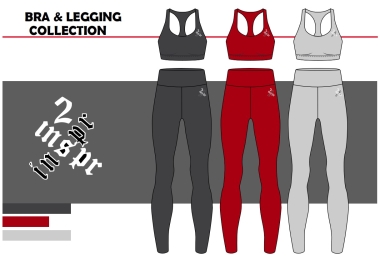 I will design your fashion sportswear,  activewear and tech packs design