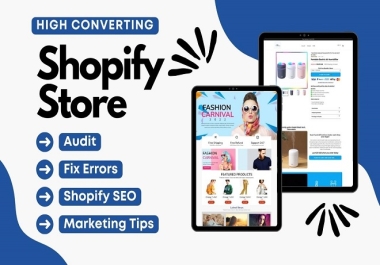 I will create shopify store,  design shopify website,  shopify landing page