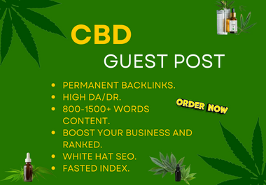 I will Provied Dofollow CBD Guest Post On My Hemp,  Vape,  And Cannabis Site