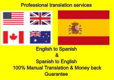 I will professionally translate english to spanish and spanish to english