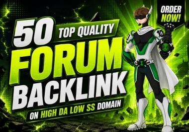 50 Unique Domain Forum Post Backlink on High DA Low SS domain