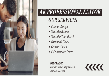I Will Design A Youtube Banner,  Facebook Cover,  E-Commerce Etc