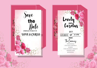 I will create beautiful wedding cards,  birthday cards or any event invitation card