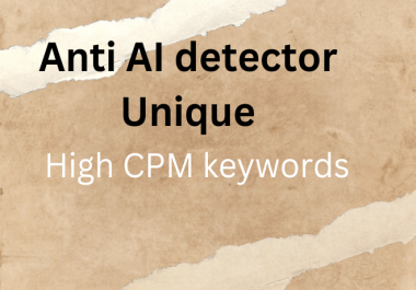 5 X 500 article writing Anti AI detector