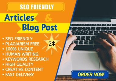 I will write articles 1500-2000 Word SEO Friendly