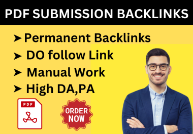 Manually 25 PDF submission on high quality DA, PA sites