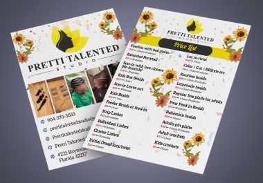 I will do awesome flyer,  web banner,  social media,  leaflet,  or menu design in 6 hours