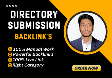 I will do 100 Plus Manual Directory submission site's