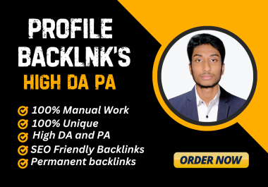 I will create 200 high quality profile creation Backlink's