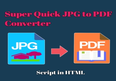 Easily and super fast convert JPG to PDF