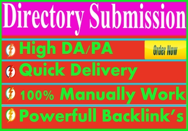 I will provide 100 Directory submissions from high traffic website