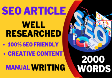 Write SEO Content and 100 plagiarism free Article on any topic