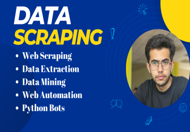 I will do web scraping,  data scraping,  mining,  and data collection using python