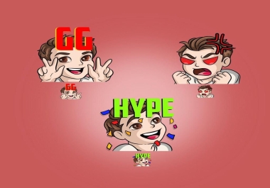 I will design emotes badges for streaming platforms