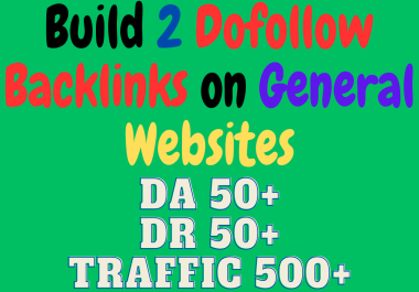 I will Create Dofollow Permanent Backlinks on High DA, DR General Website