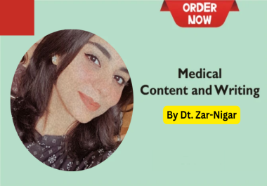 I will write medical,  health and fitness article,  medical writing