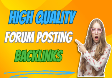 create 100 manual high authority forum posting backlinks website ranking