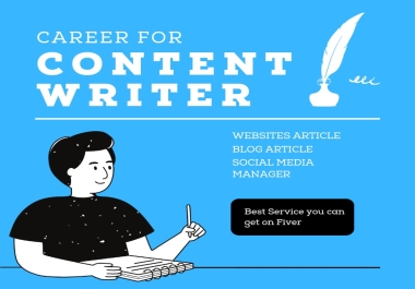 I will do article writing,  blog post writing or content writing