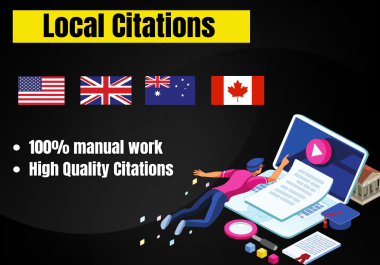 50 local citations for Google My Business USA, UK,  Canada citation GMB Ranking