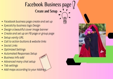 I will do social business page create,  fan page setup,  banner,  and cover design