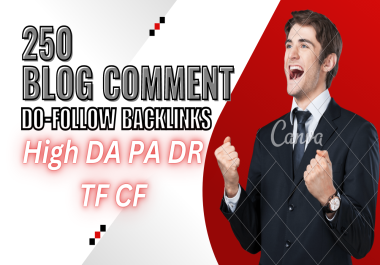 I will do 250 dofollow blog comment authority links SEO backlinks