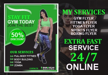 I will create professional and eyecatchy poster,  flyer,  brochure and card designs.