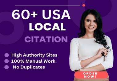 I will do 60 USA local citation for your business
