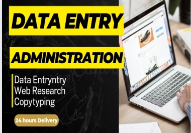 I will do Data Entry,  Copytyping,  Image to word,  Web research in just 10 for 1 hours of work