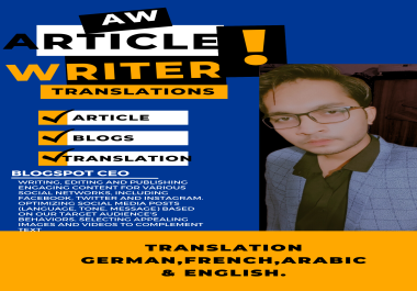 I will write SEO blogs and articles for your buisness