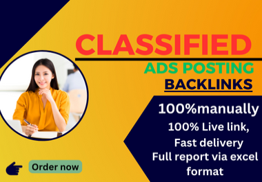 I will post 150 classified ads top classified ad posting sites