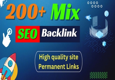 200+ Manually Powerful All in one Mix backlink SEO Link Pyramid with High DA site