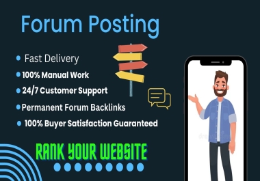 I will post 50 unique forum posting articles with high quality SEO back links