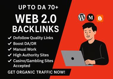 I will create Manual 100 high quality web 2.0 backlinks