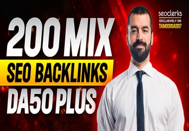 Manually 200 Mix Backlinks On high authority websites do follow link building