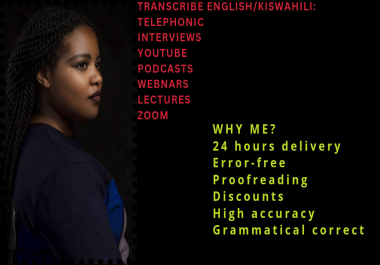 I will provide flawless transcription services
