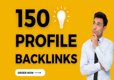 150 permanent SEO profile backlinks HIGH DA authority SITE