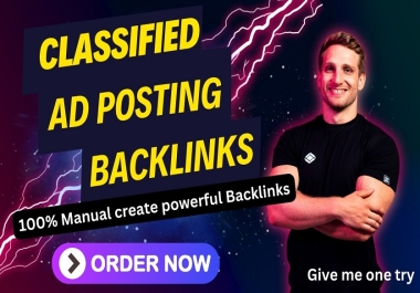 120 classified ads posting High authority and manually Dofollow Backlink