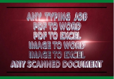 I will do excel data entry,  copy paste,  typing,  web research,  video,  etc