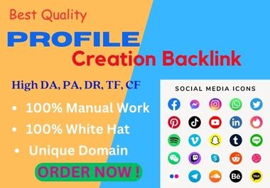 I Will Do 300 Profile Creation Backlinks Manualy