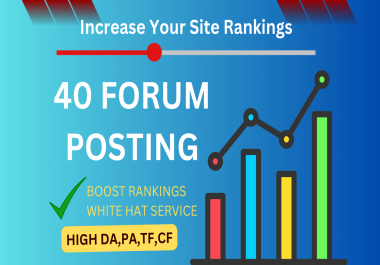 Get 40 high-quality forum backlinks to boost your rankings